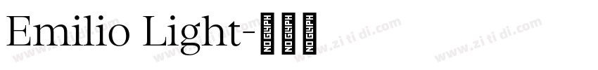 Emilio Light字体转换